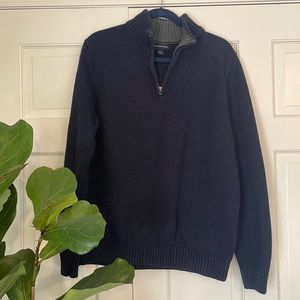 Cozy Lands’ End navy sweater